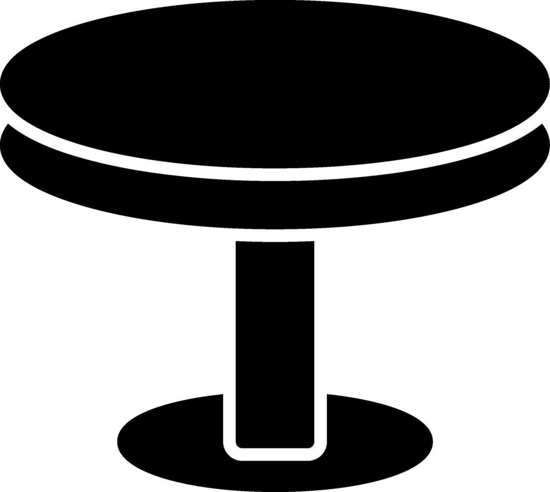 Round Table Glyph Icon vector