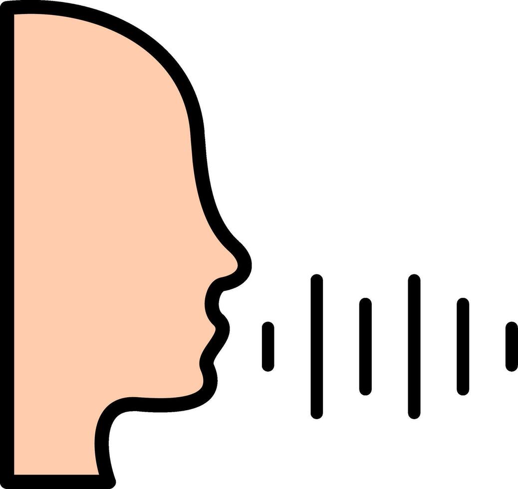 Voice Recording Line Filled Icon vector