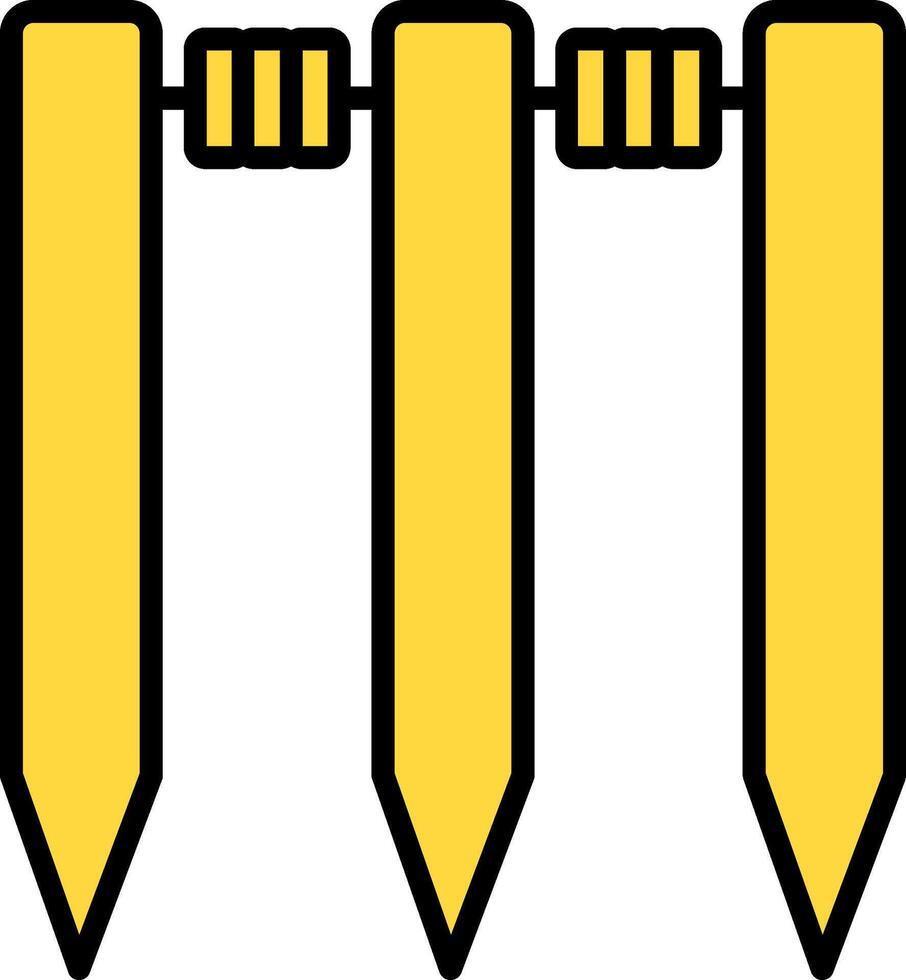 Wicket Line Filled Icon vector