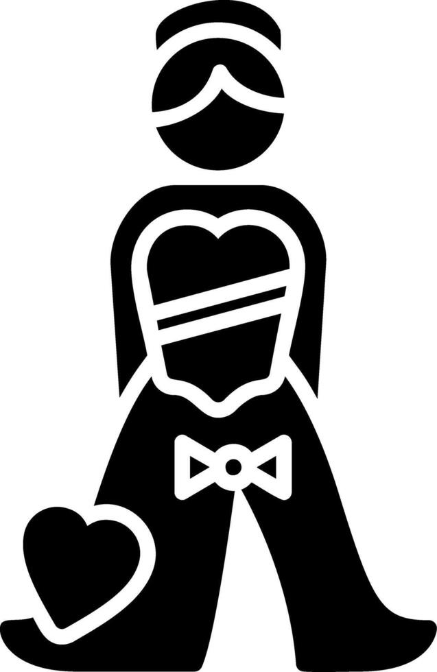 Bride Glyph Icon vector