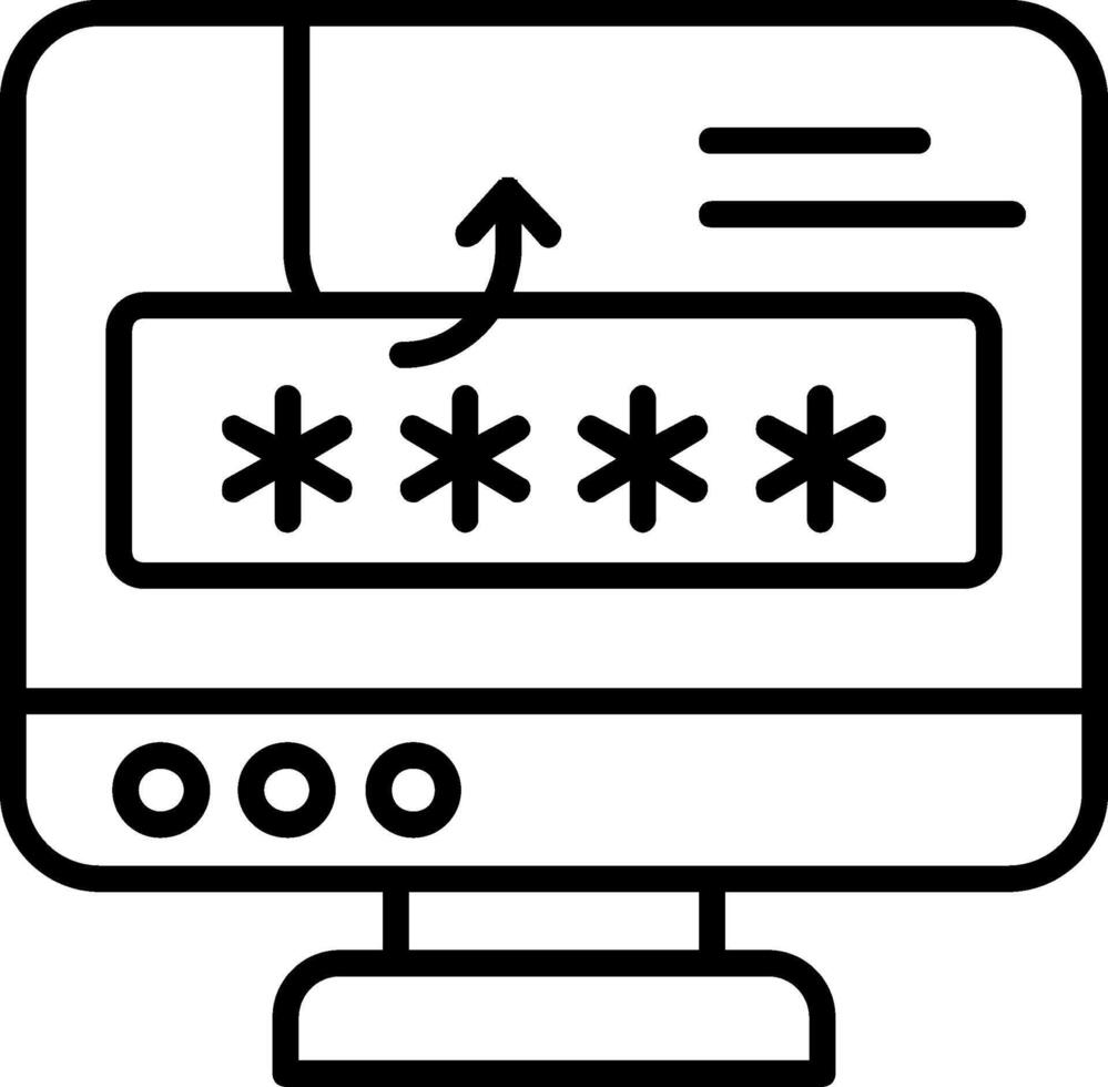 Phishing Line Filled Icon vector