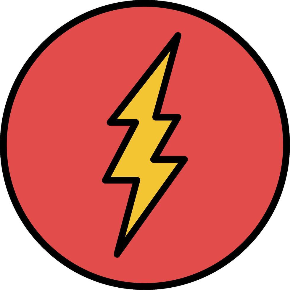 Lightning Line Filled Icon vector