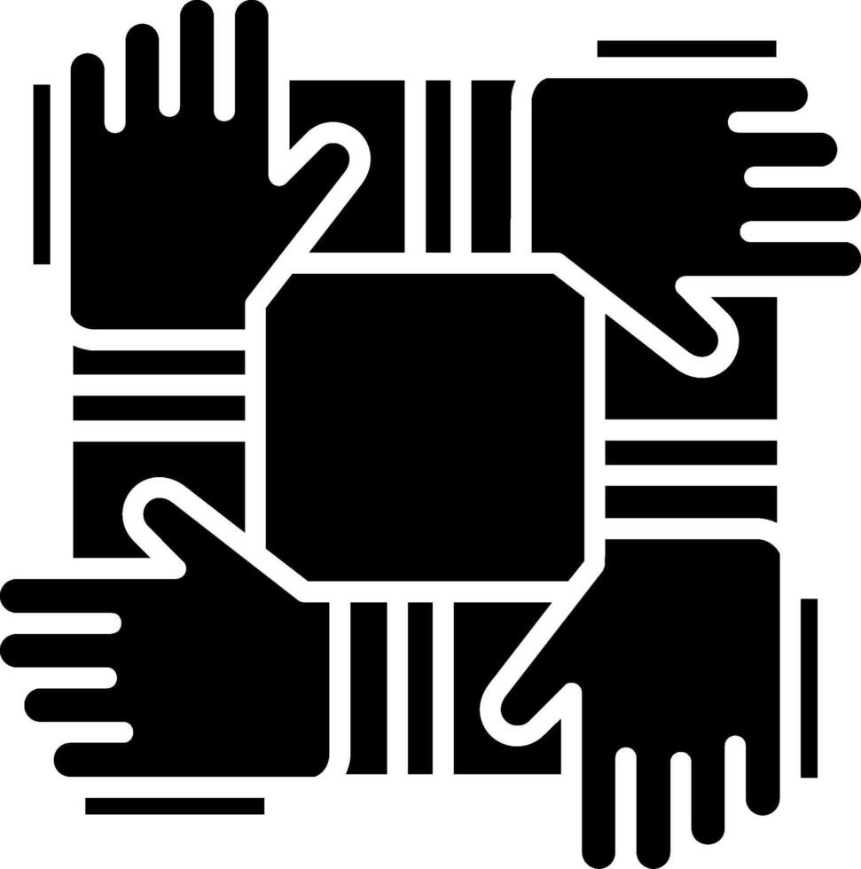 Collaboration Glyph Icon vector