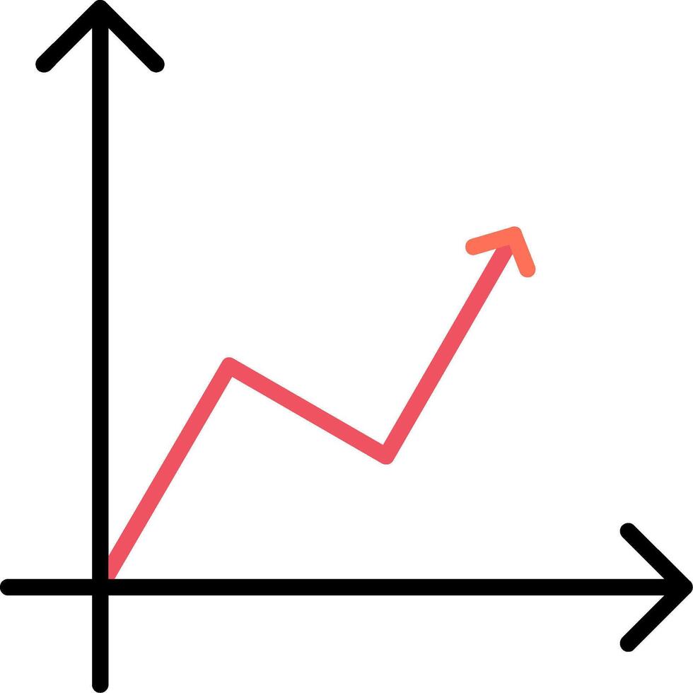 Chart Line Filled Icon vector