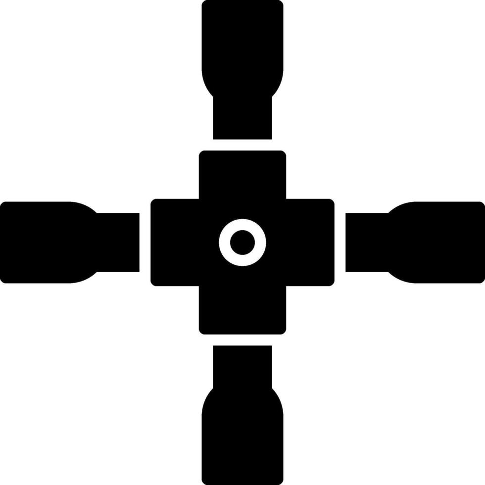 Lug Wrench Glyph Icon vector