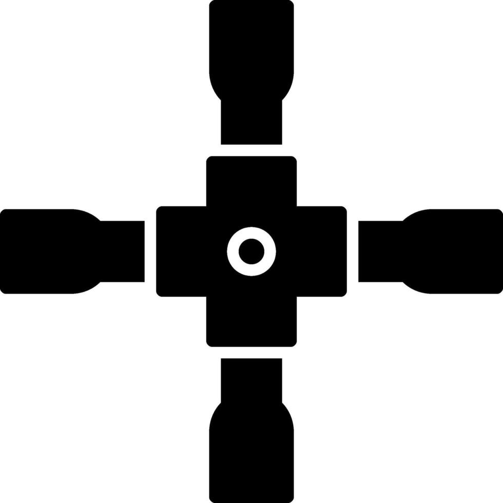 Lug Wrench Glyph Icon vector