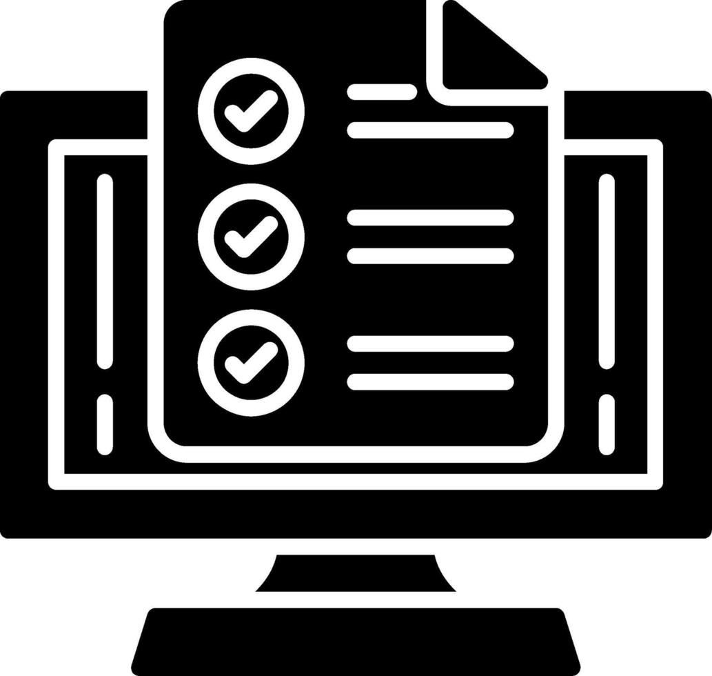 Monitor Glyph Icon vector