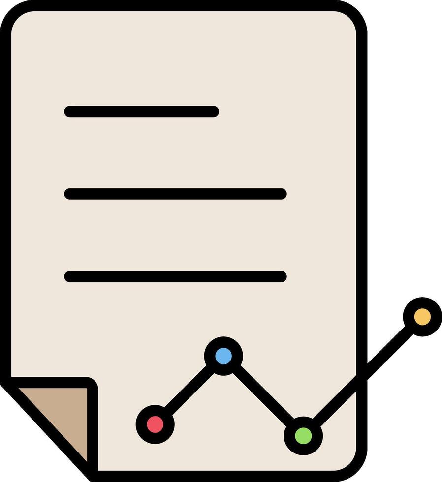 Data Report Line Filled Icon vector