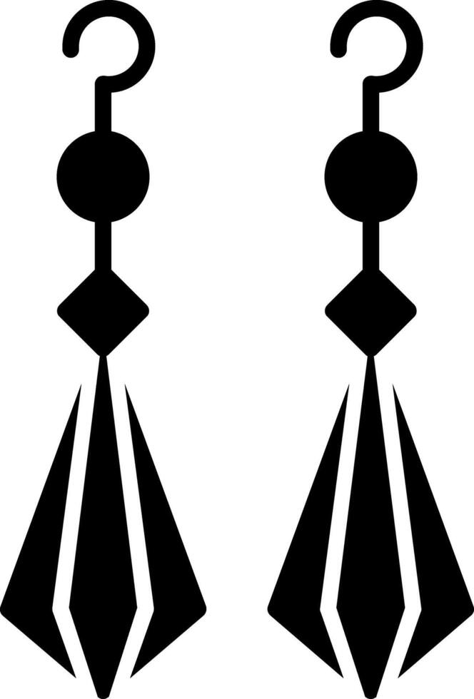 Earrings Glyph Icon vector