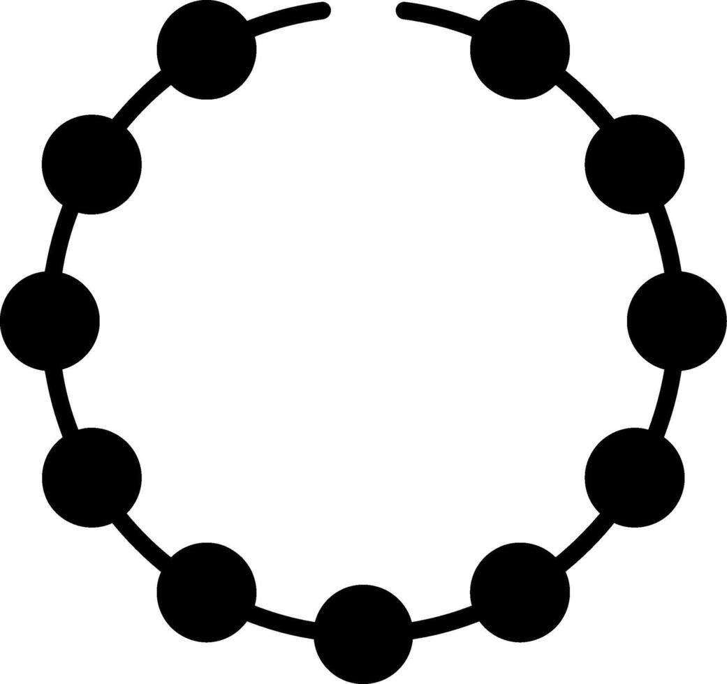 icono de glifo de pulsera vector