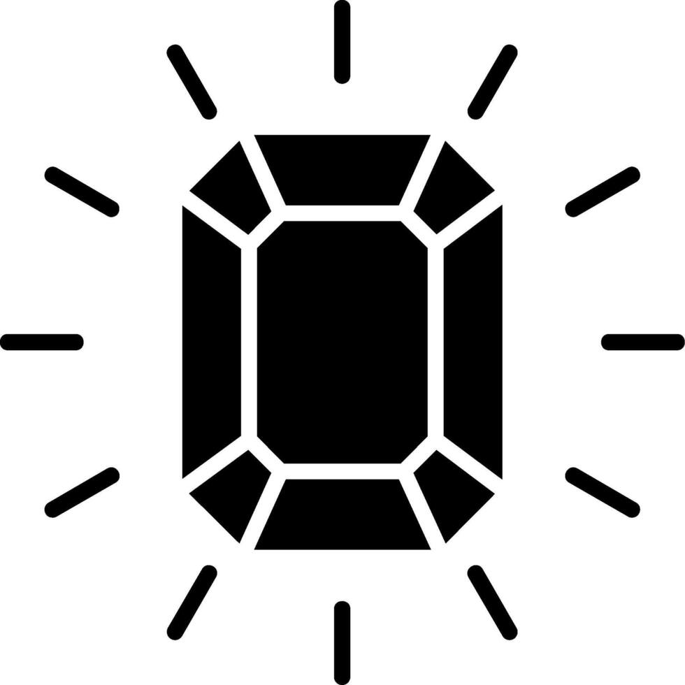 Gem Glyph Icon vector
