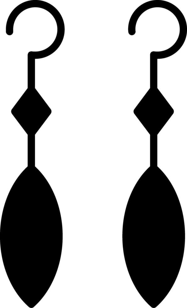 Earring Glyph Icon vector