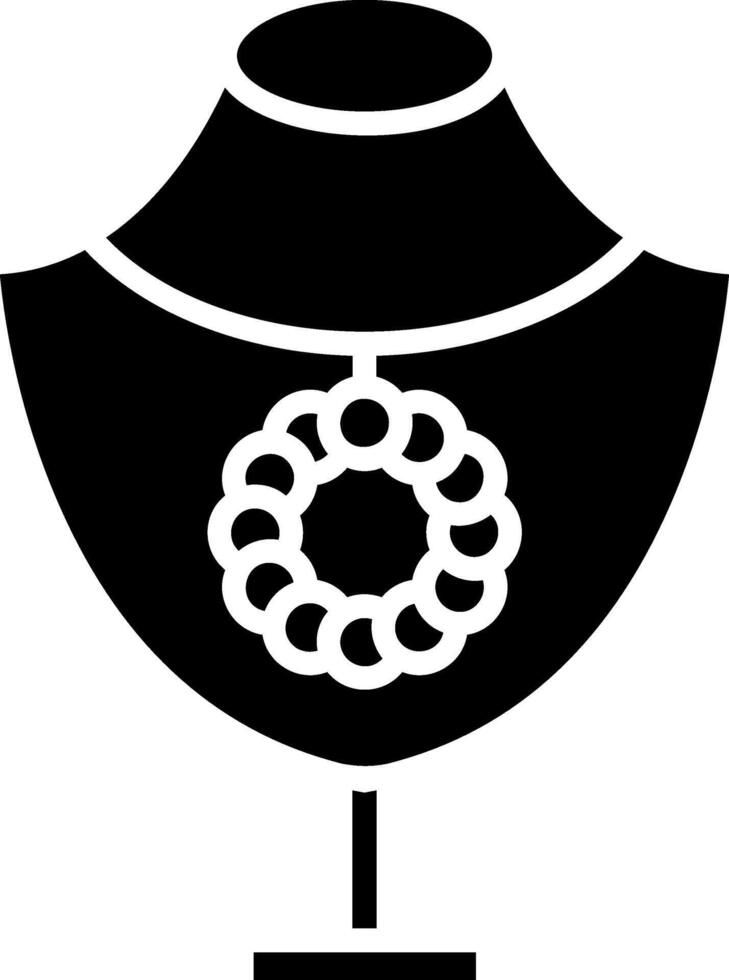 Necklace Glyph Icon vector