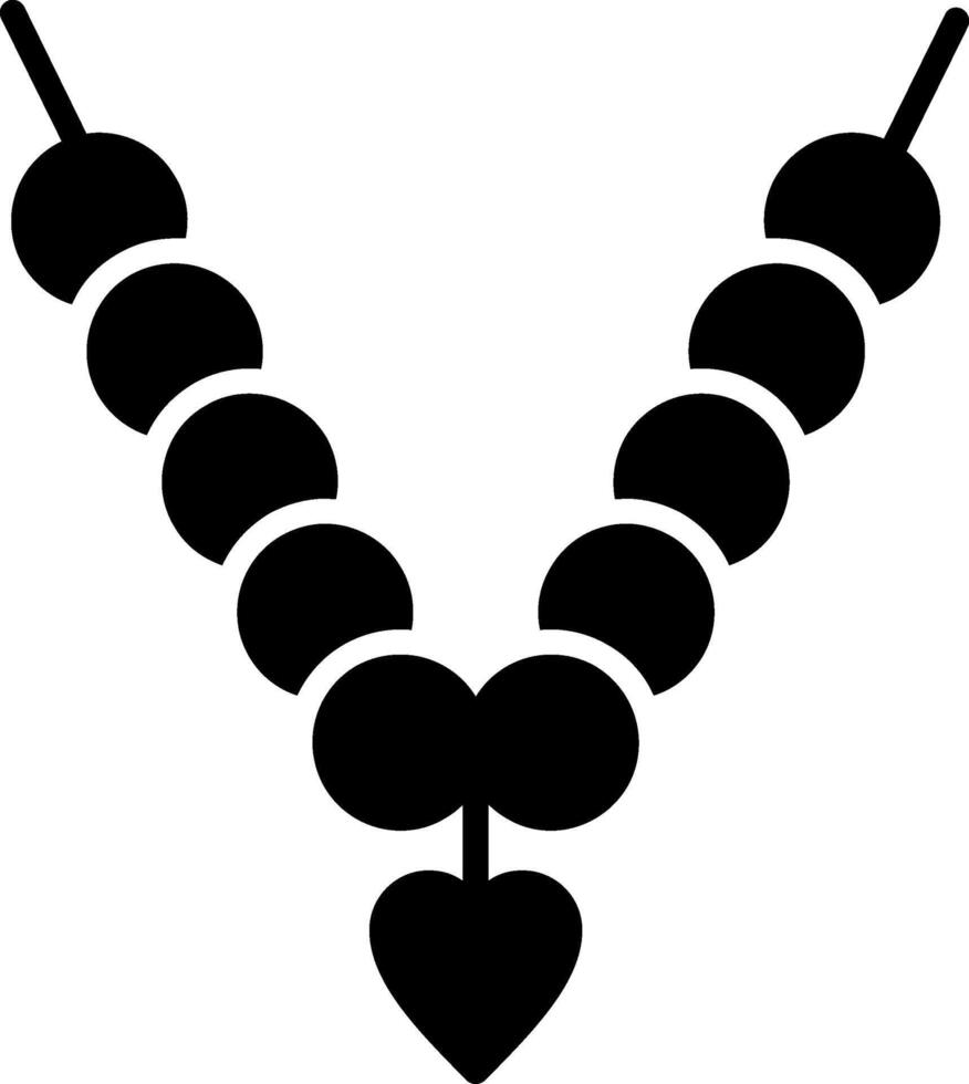 icono de glifo de collar vector