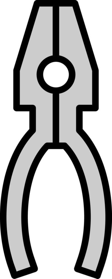 Pliers Line Filled Icon vector