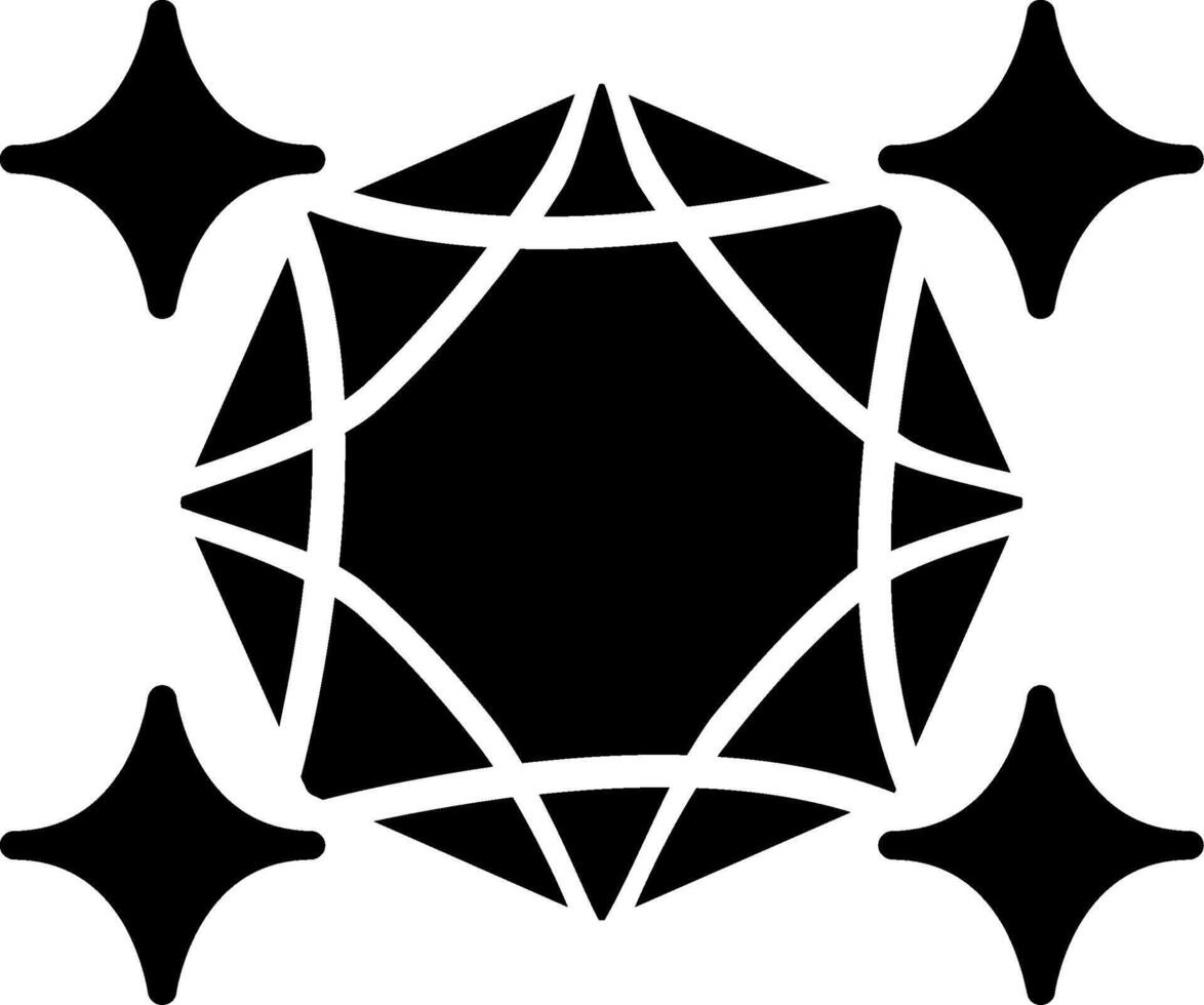 Sapphire Glyph Icon vector