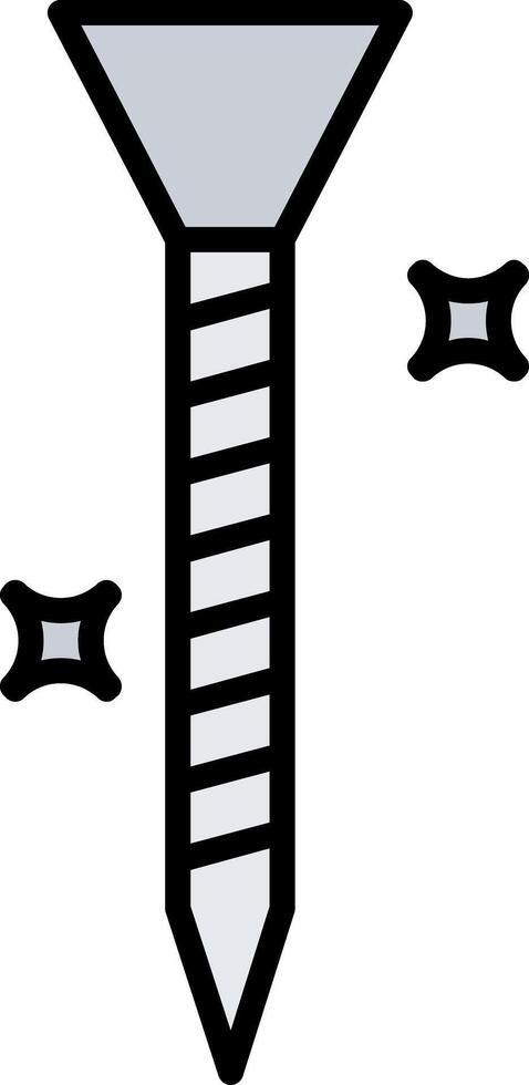 Nail Line Filled Icon vector