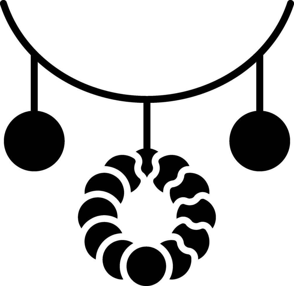 Necklace Glyph Icon vector