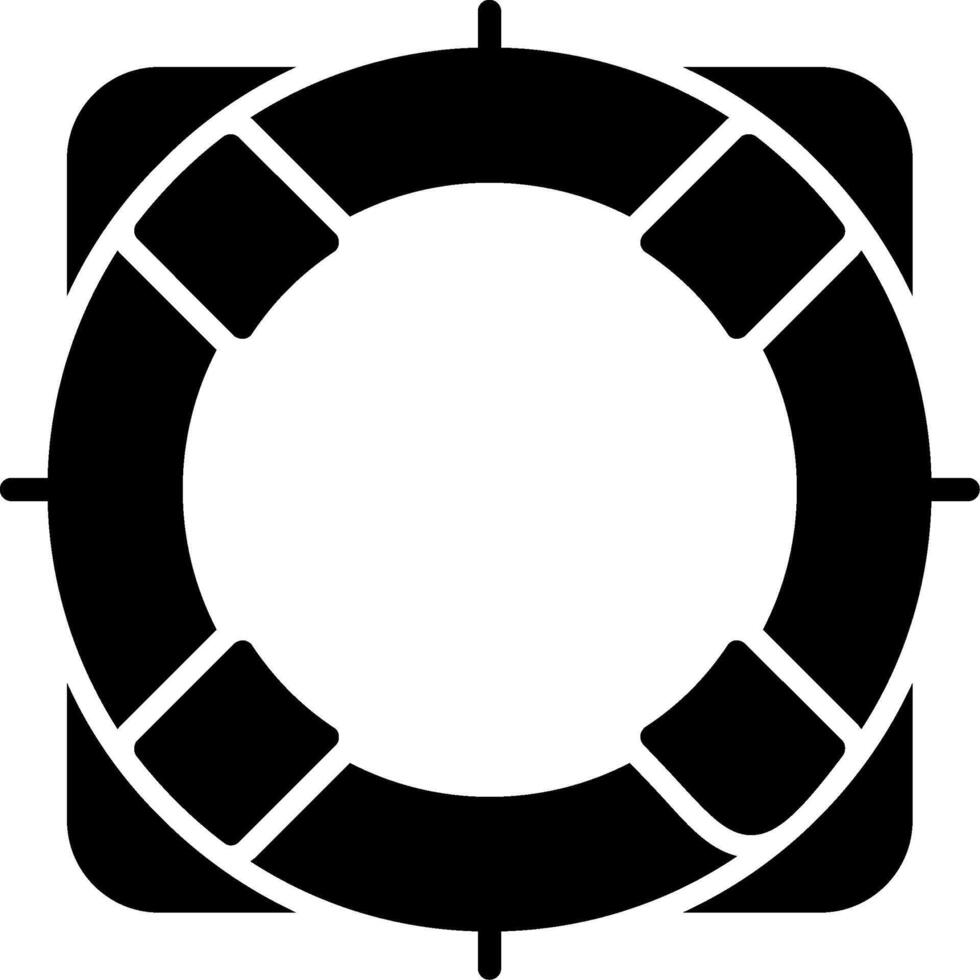 Rescue Buoy Glyph Icon vector