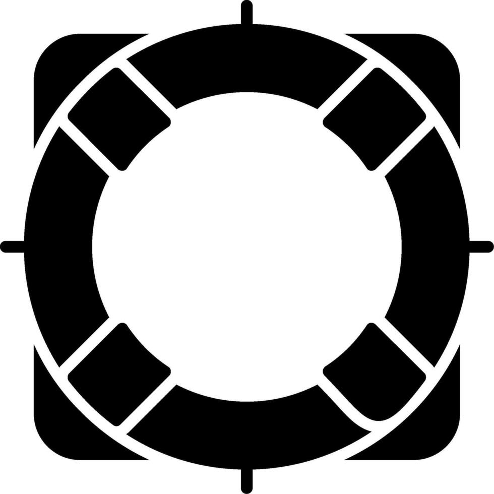 Rescue Buoy Glyph Icon vector