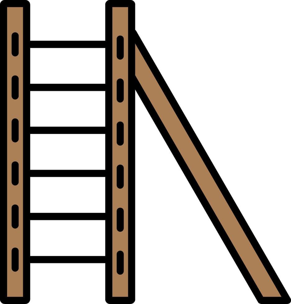 Ladder Line Filled Icon vector