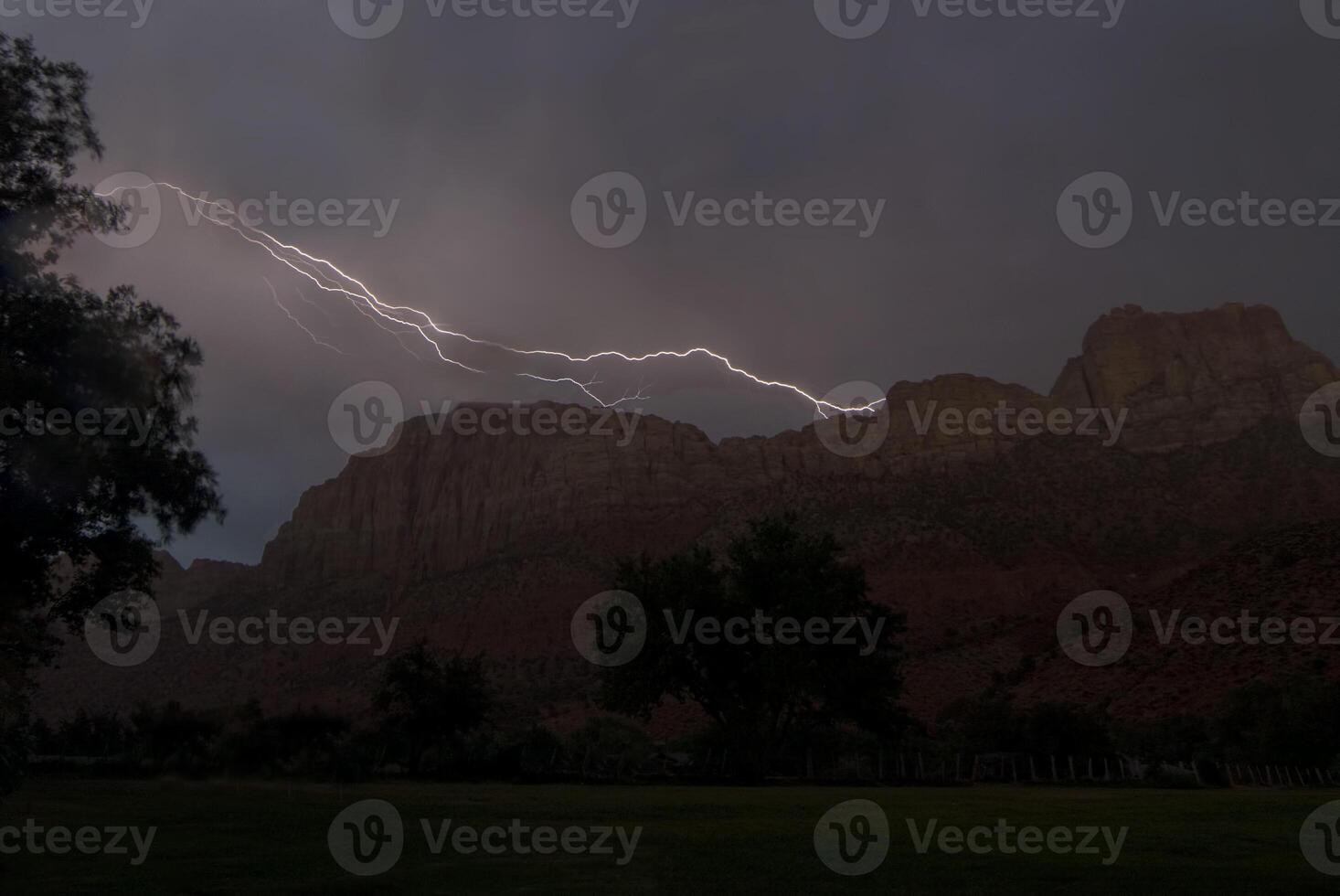 Zion Canyon Lightning photo