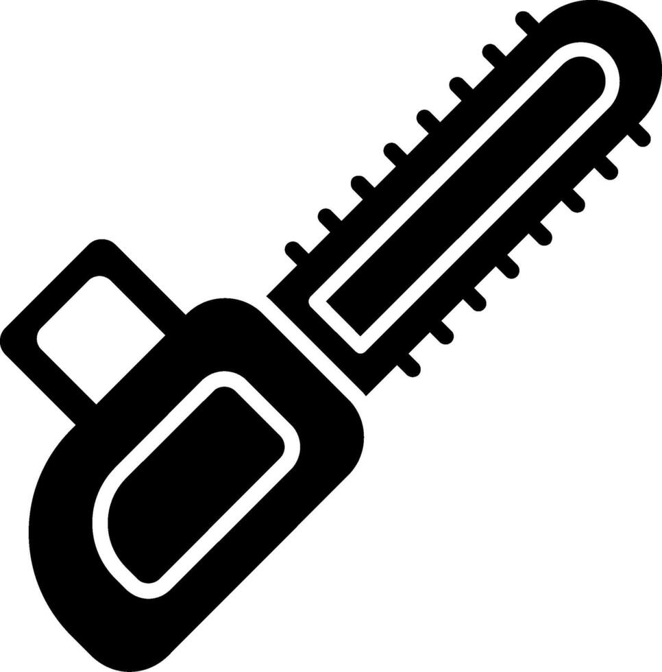 Chainsaw Glyph Icon vector