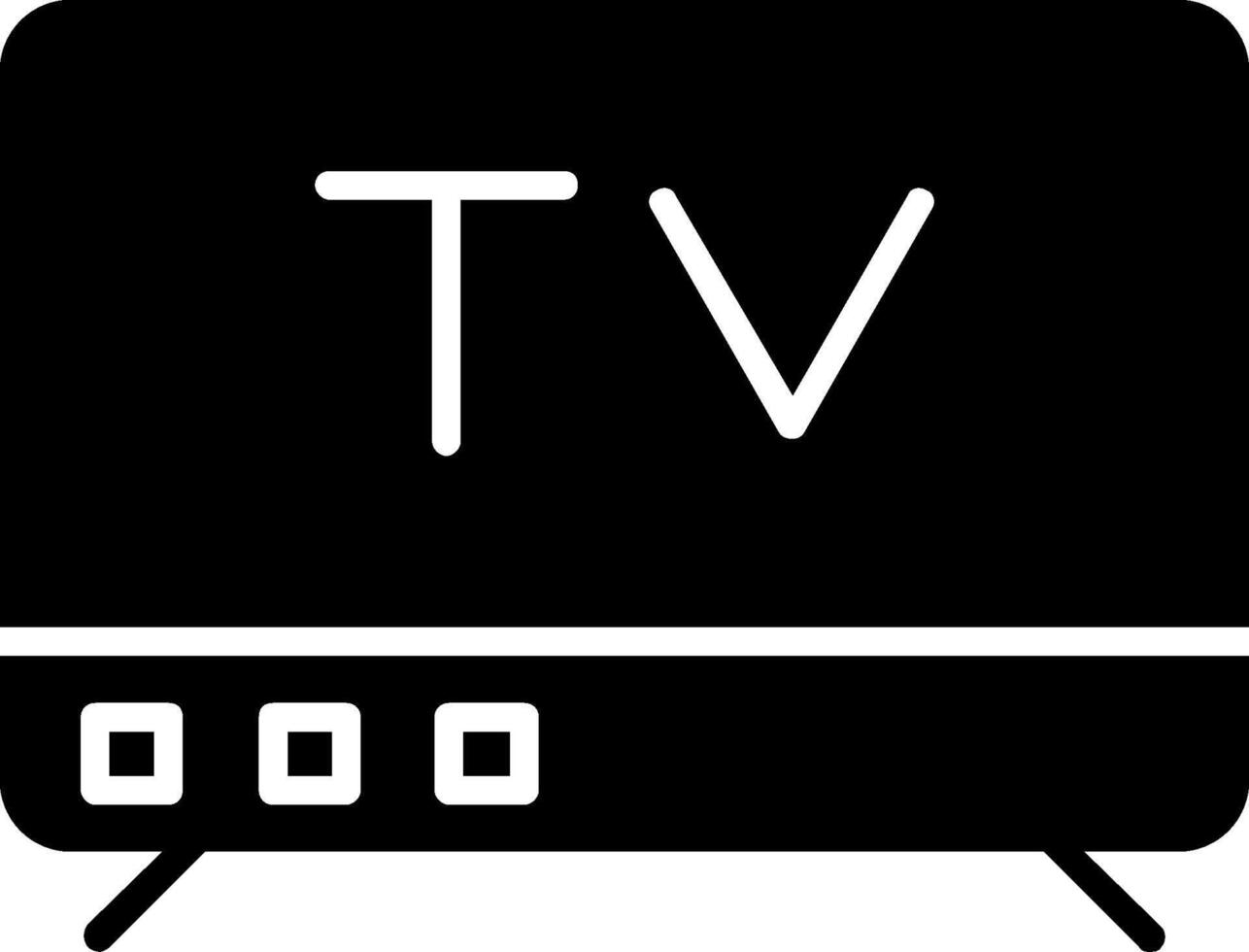 icono de glifo de tv vector