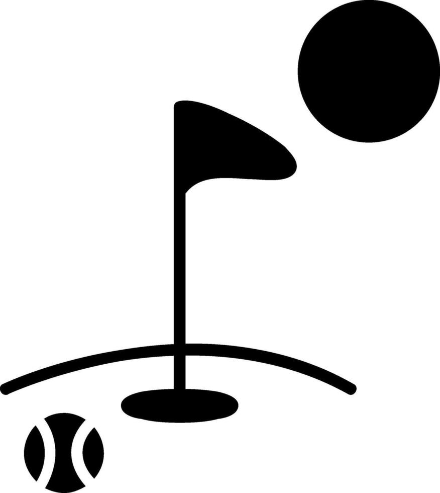 Golf Glyph Icon vector