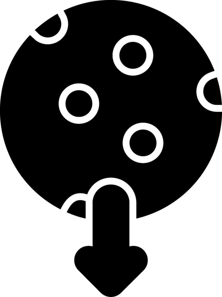 Moon Glyph Icon vector