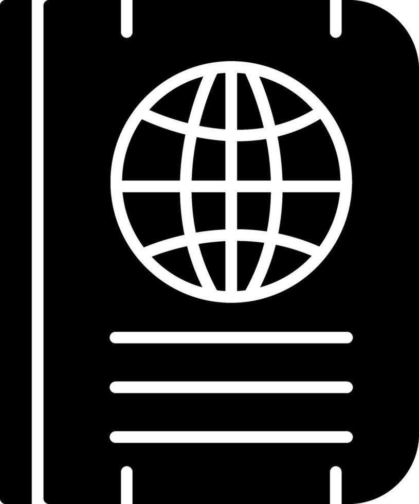 Passport Glyph Icon vector