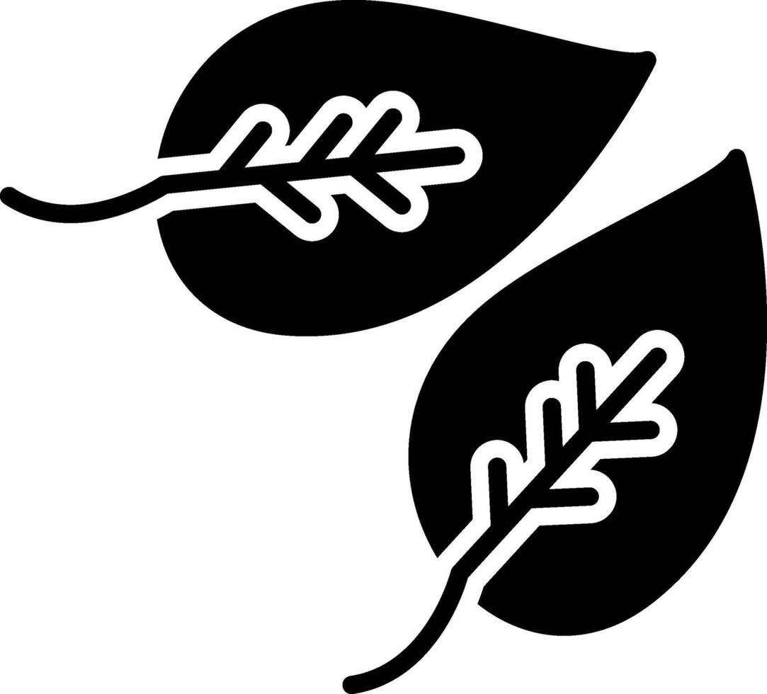 Leaf Glyph Icon vector