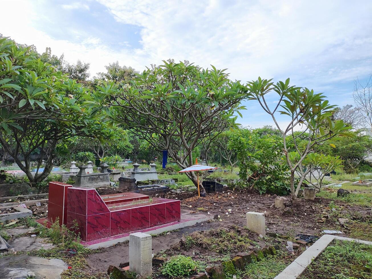 public cemetery on the outskirts of the village photo