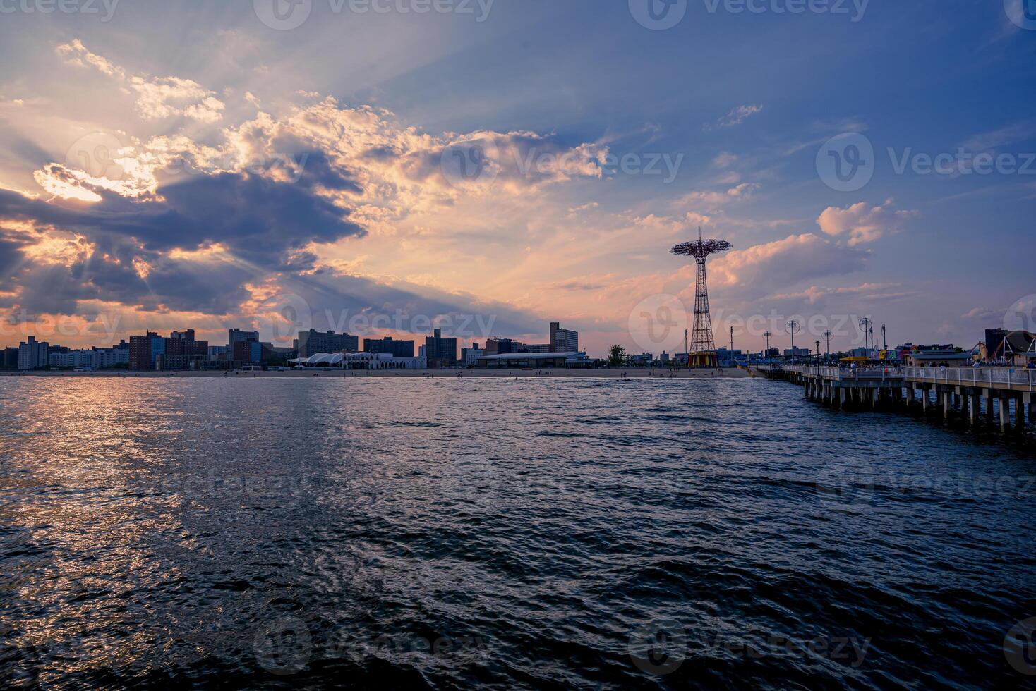 Evening in Coney Island photo