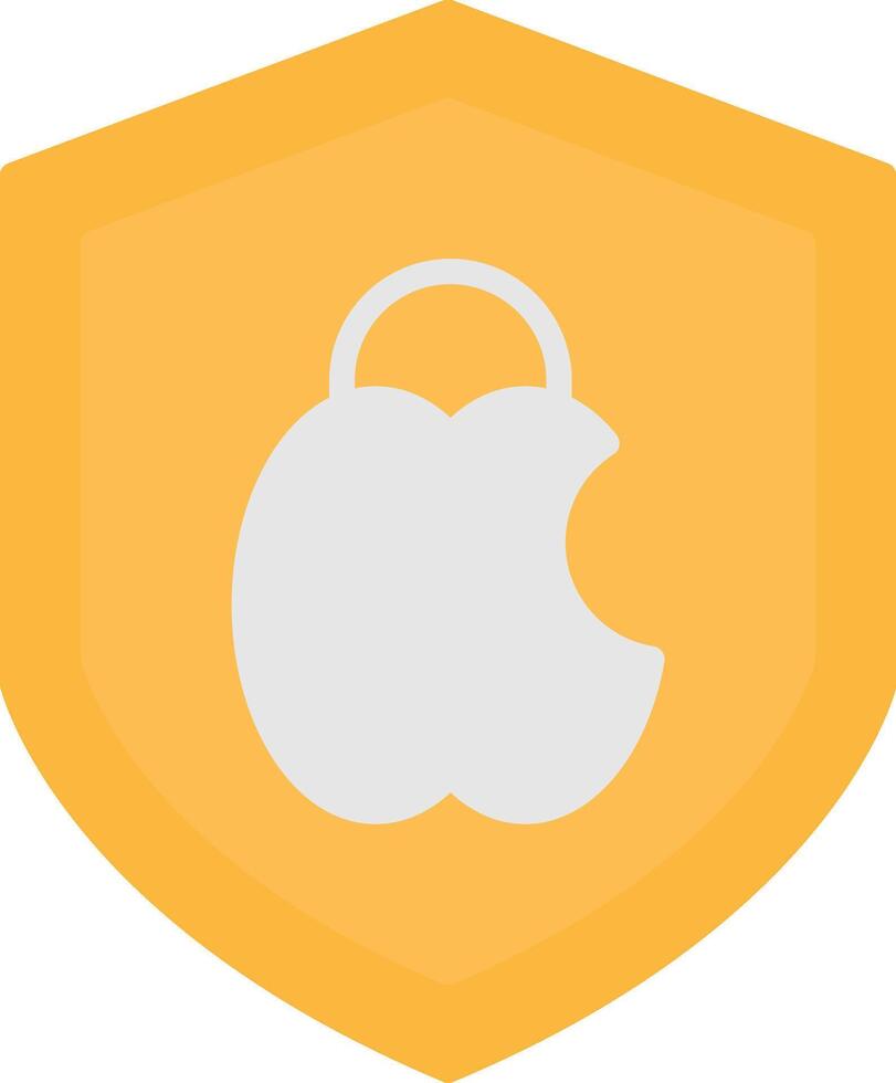 Mac seguridad plano icono vector