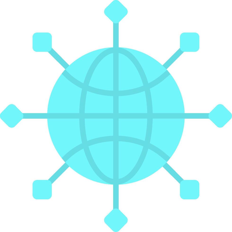 Global Connect Flat Icon vector