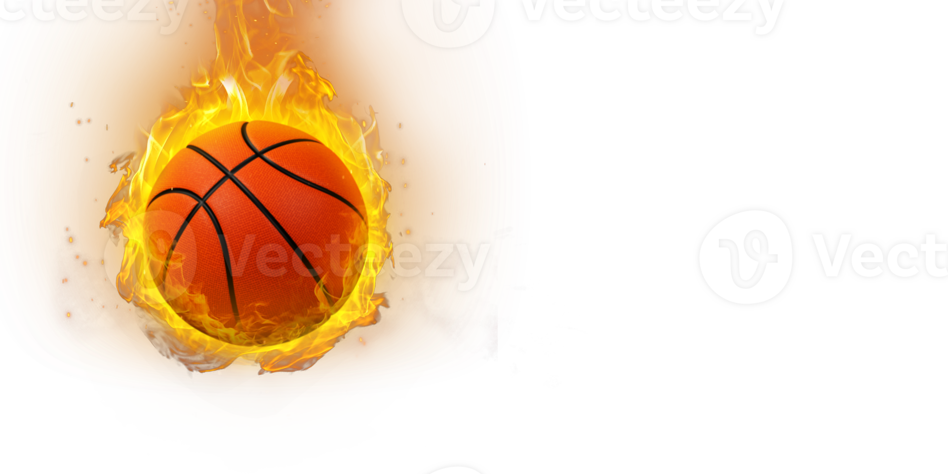 basketball ball on fire transparent png