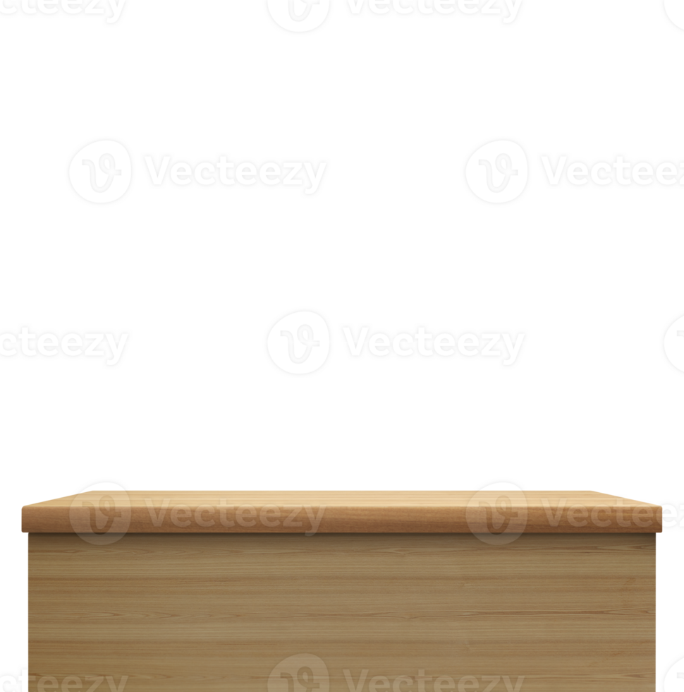 empty wooden table front view isolated transparent png