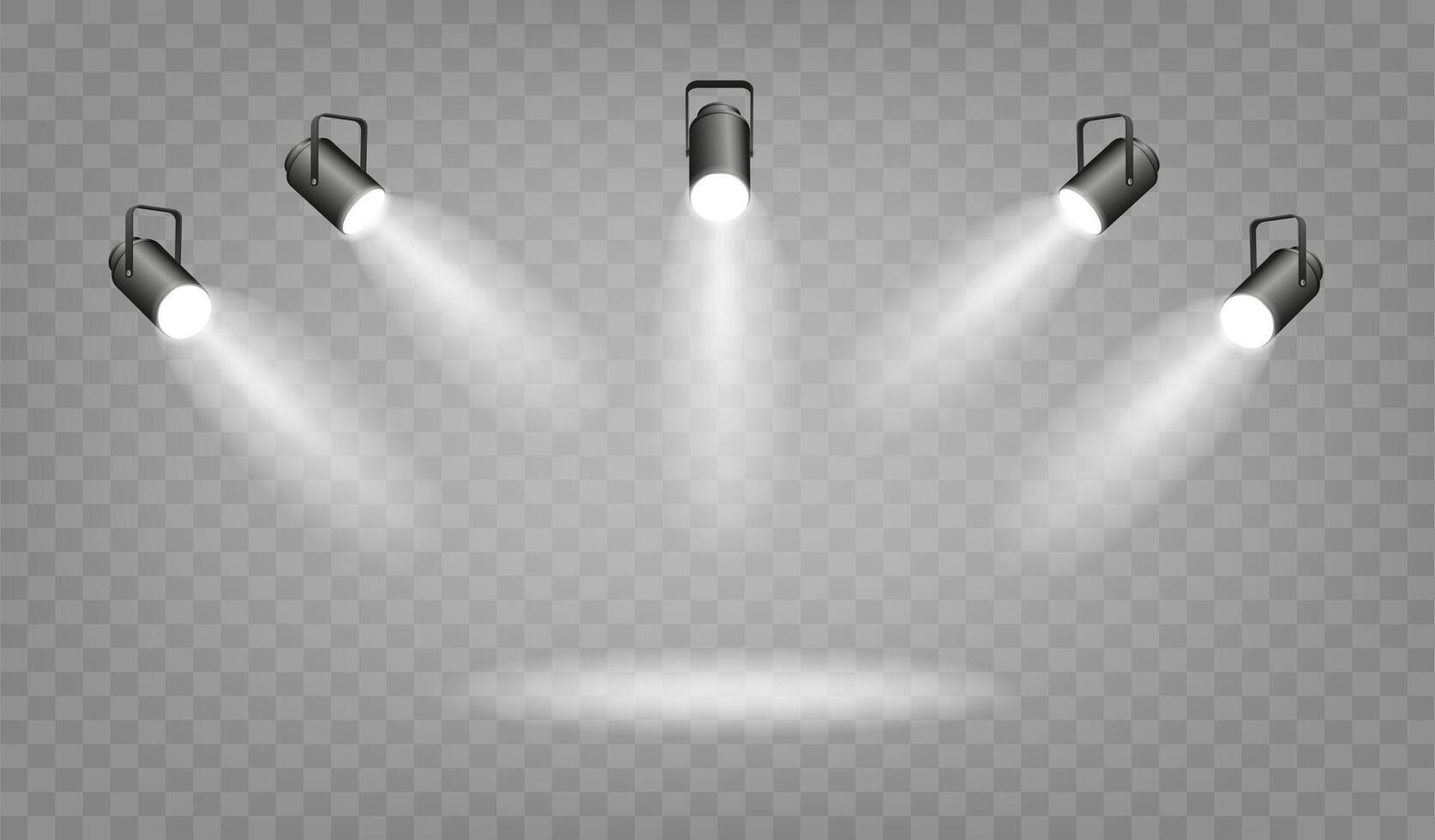 Spotlight lighting. Light source studio vector