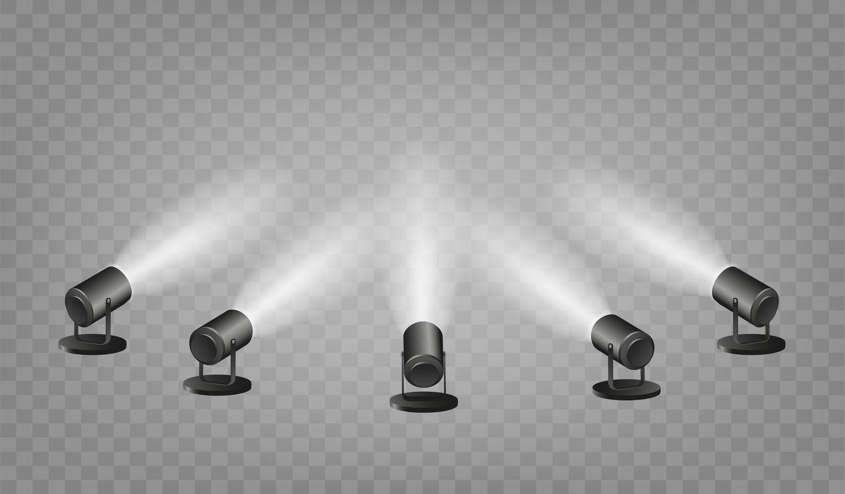 Spotlight lighting. Light source studio vector