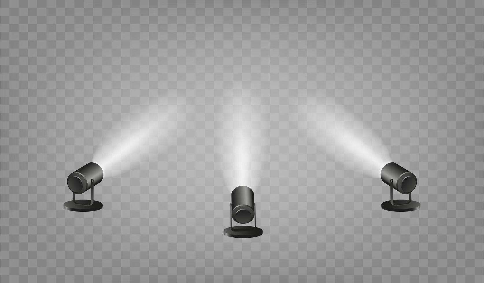 Spotlight lighting. Light source studio vector