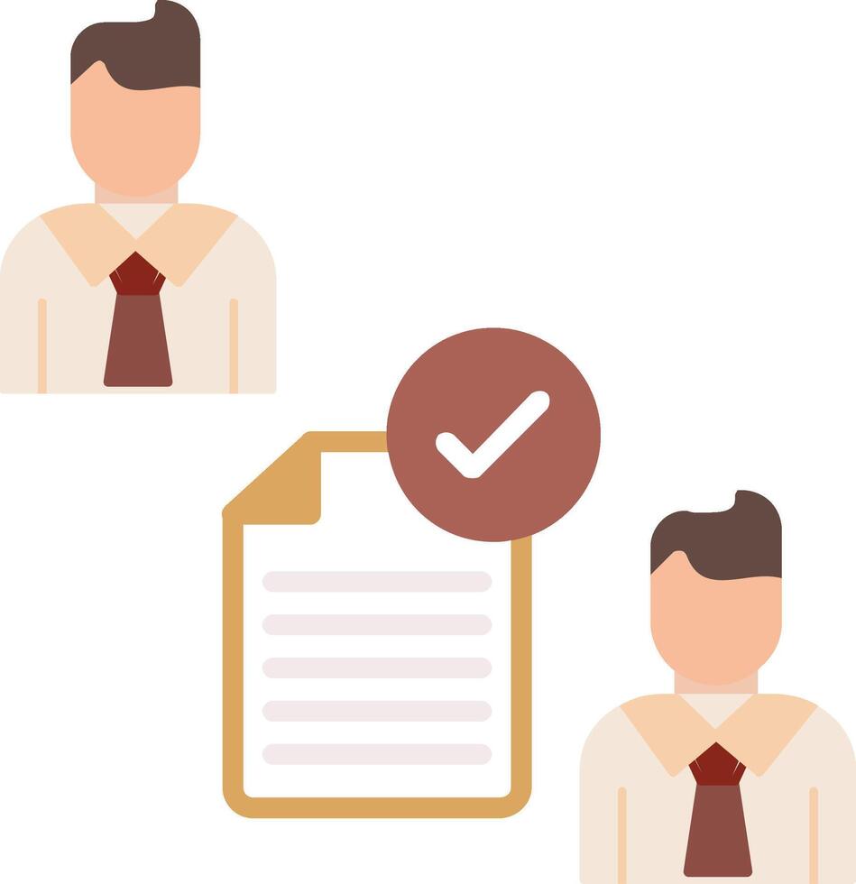 Conclusion Of Contract Flat Icon vector