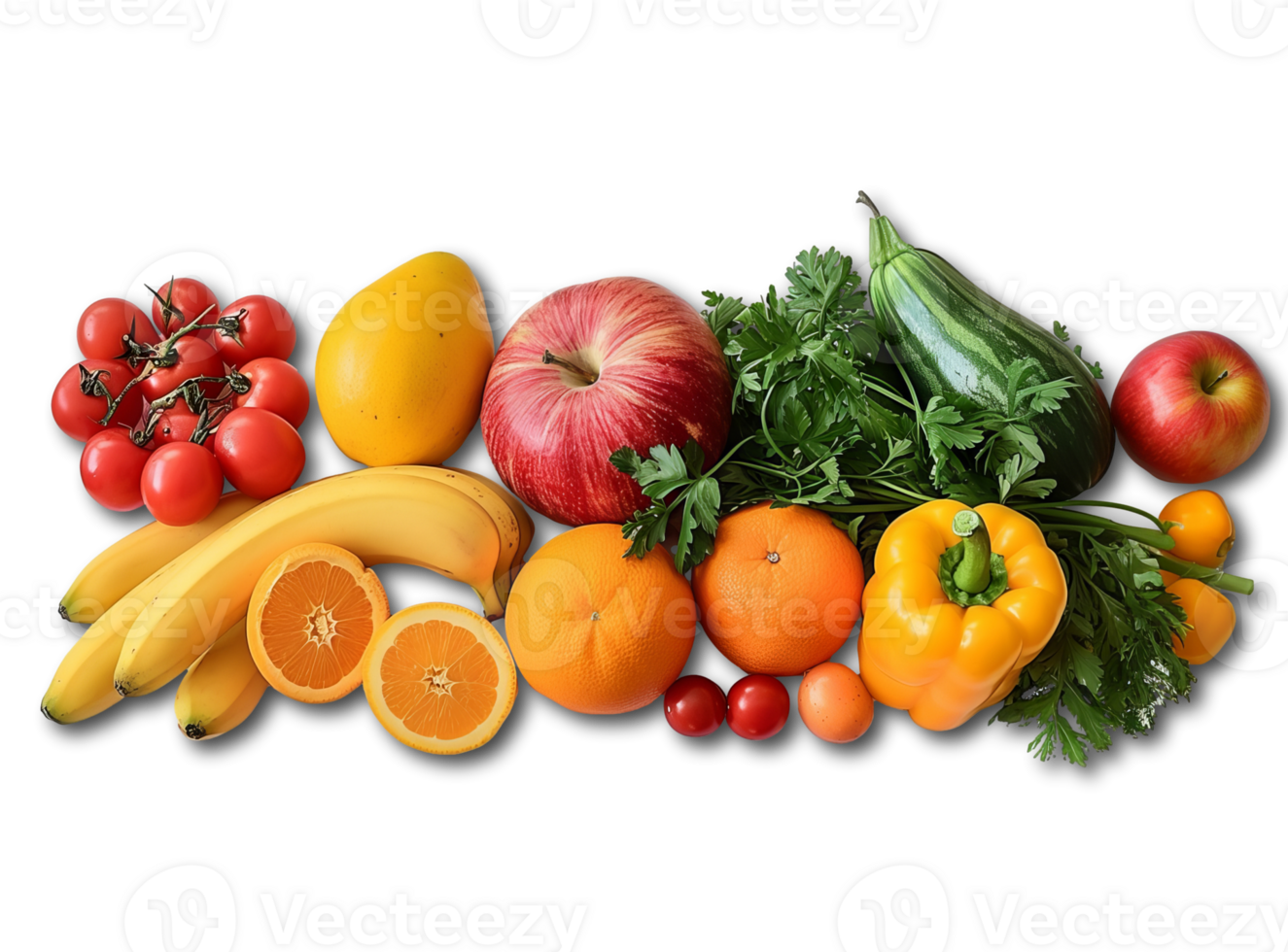 Abundance of Fresh Produce A Colorful Assortment of Fruits and Vegetables png