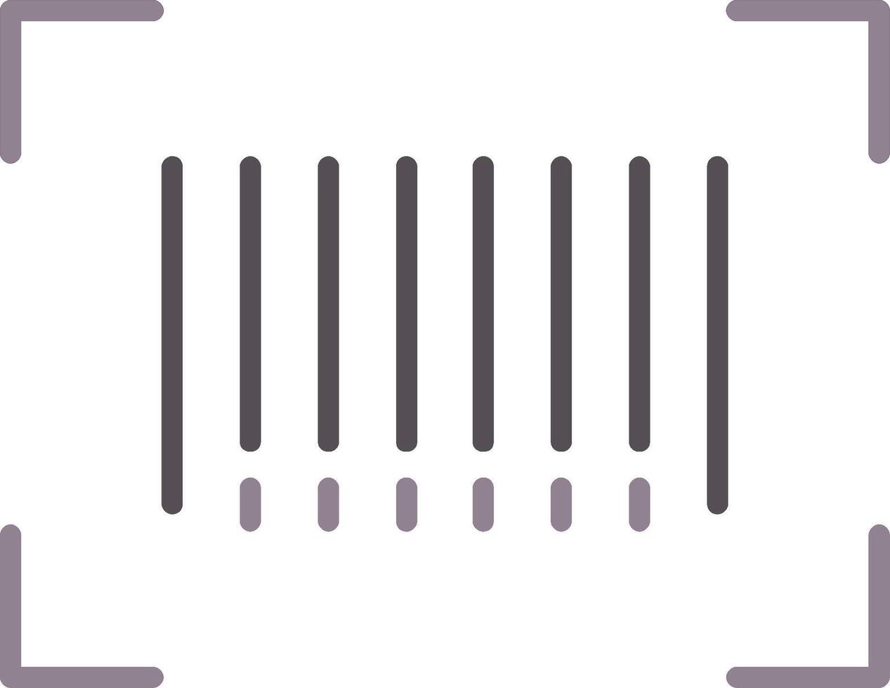 Bar Code Flat Icon vector