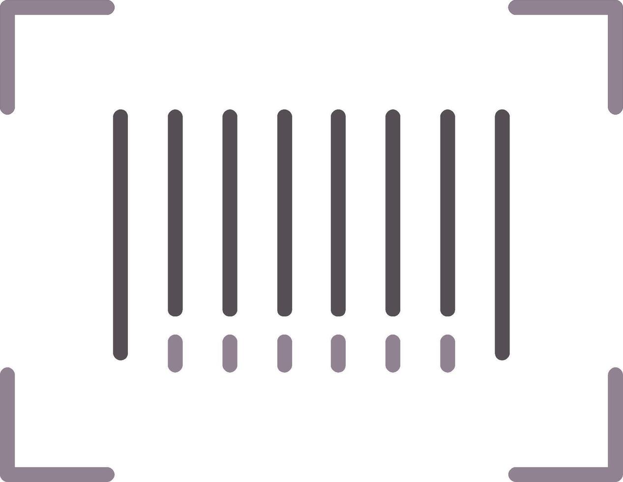 Bar Code Flat Icon vector