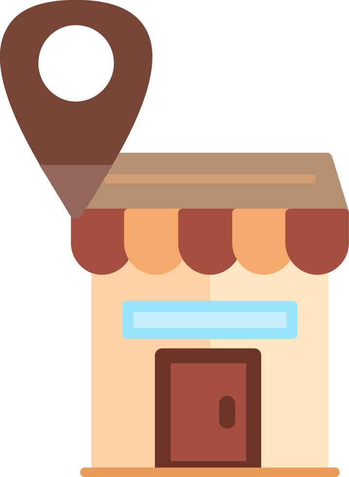 Shop Location Flat Icon vector