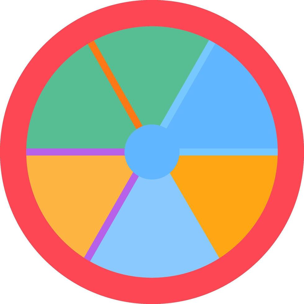 Color Wheel Flat Icon vector