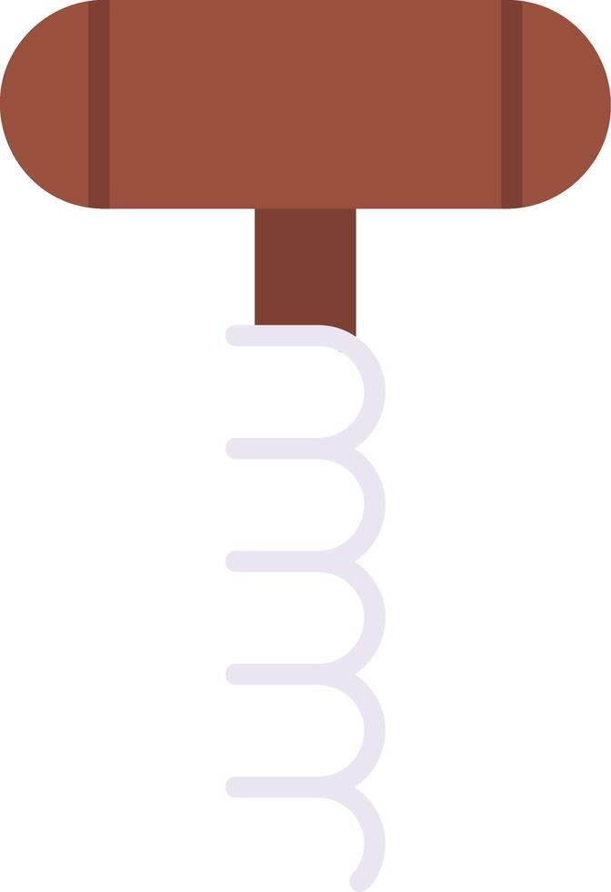 Corkscrew Flat Icon vector