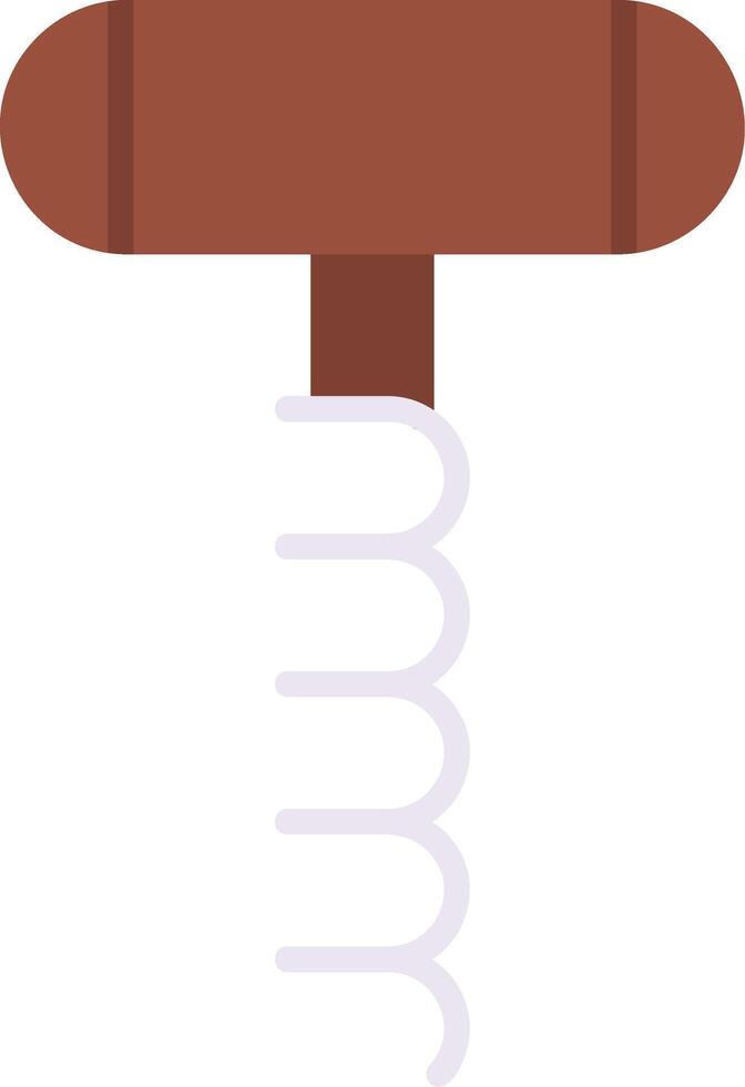 Corkscrew Flat Icon vector