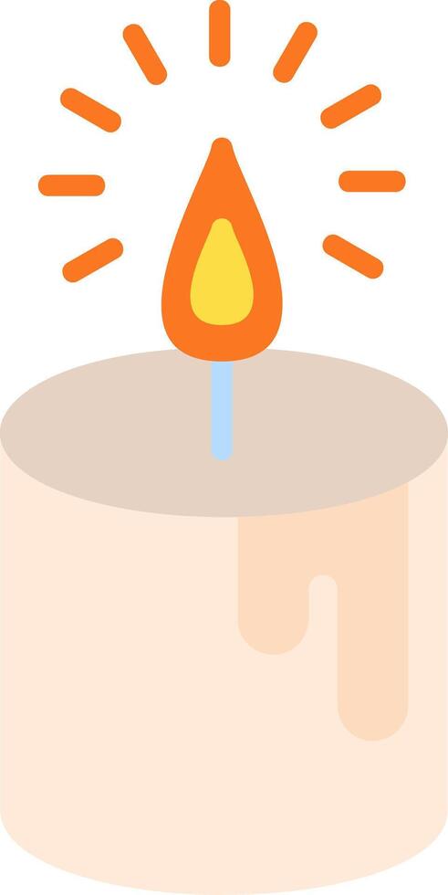 Candle Flat Icon vector